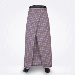 Mini Checkd-Biscut Pestal Brown Cotton Lungi